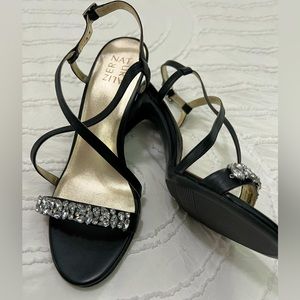 Naturalizer Black Leather Sandals Size 10